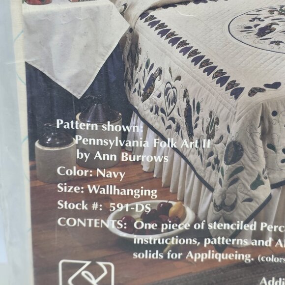 Doublestencil Applique Quilt Wall Hanging Kit Pennsylvania Folk Art II Spartex - Picture 4 of 6